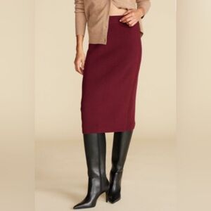 NWT Amour Vert Olympe Midi Skirt Beet Size M